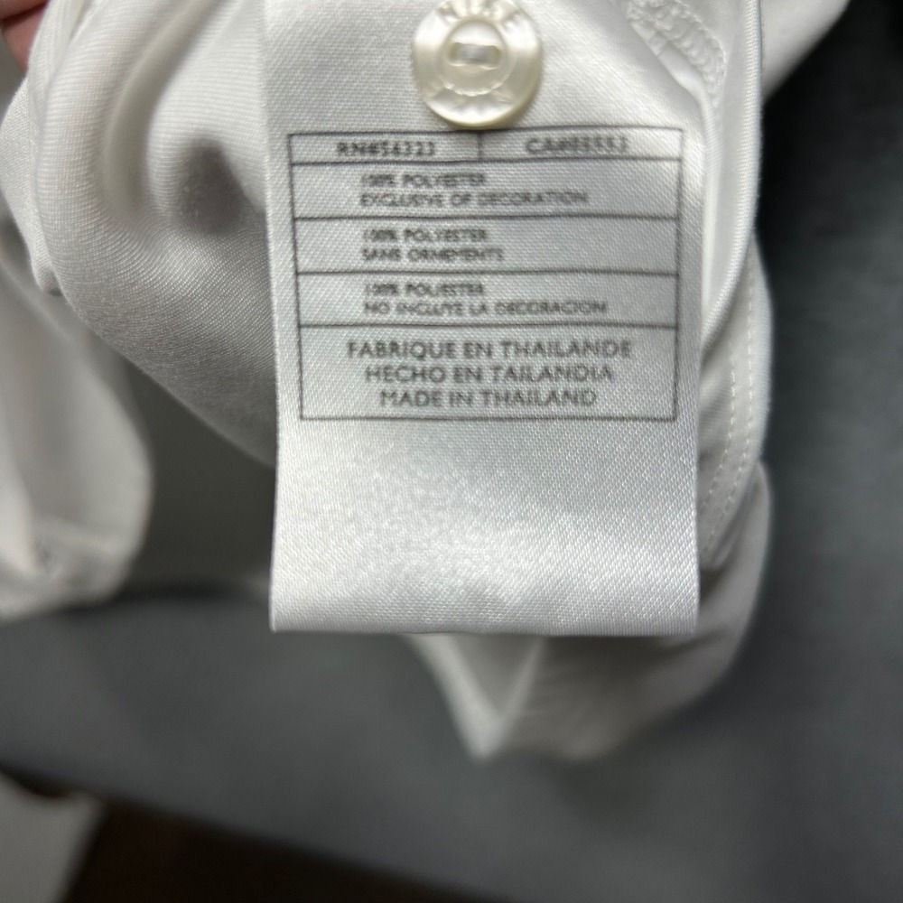 Nike Polo Shirt Performance Mens L White Athletic Gorpcore Minimalist - Picture 5 of 8